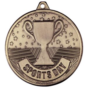 Cascade Sports Day Iron Medal Antique Gold - Cornish Custom Creations