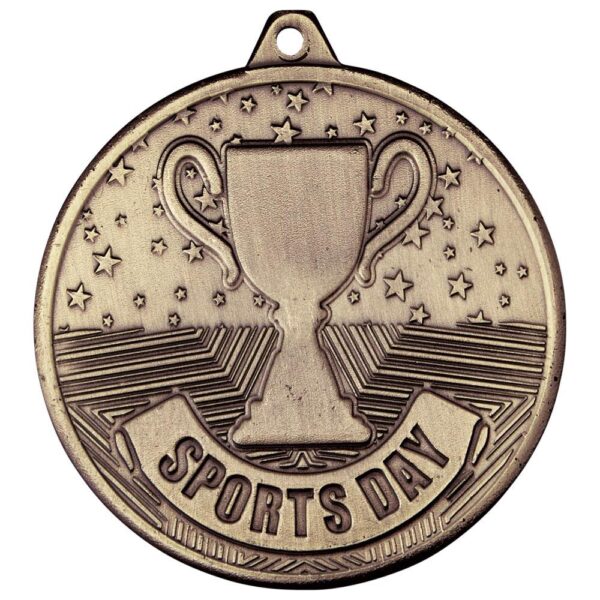 Cascade Sports Day Iron Medal Antique Gold - Cornish Custom Creations