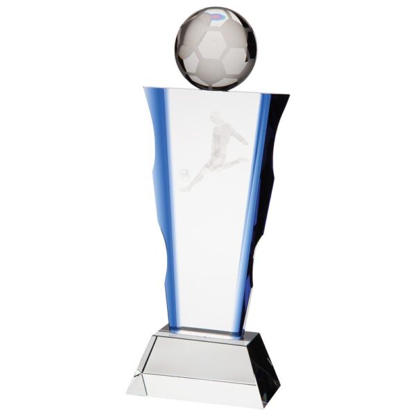 Celestial Football Crystal Award - Cornish Custom Creations