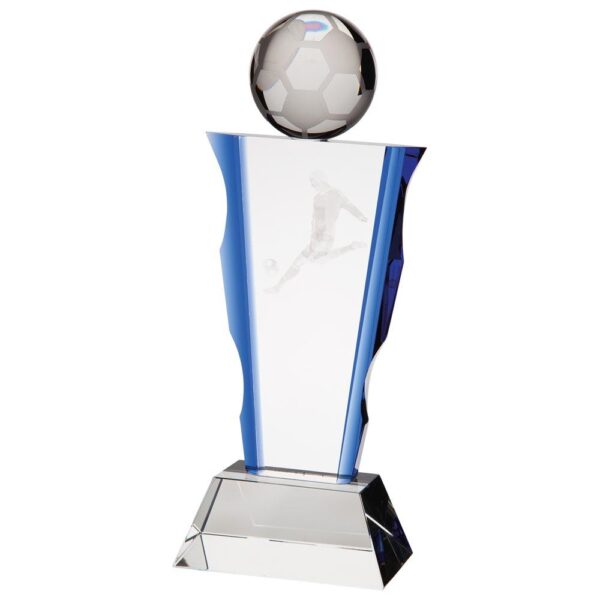 Celestial Football Crystal Award - Cornish Custom Creations