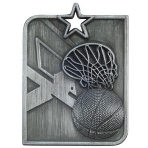 Centurion Star Series Basketball Medal Silver - Cornish Custom Creations