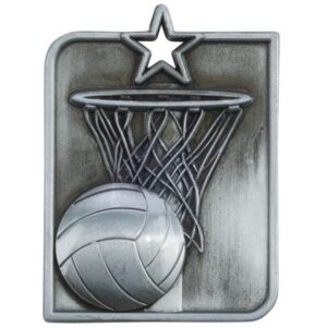 Centurion Star Series Netball Medal Silver - Cornish Custom Creations