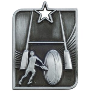 Centurion Star Series Rugby Medal Silver - Cornish Custom Creations