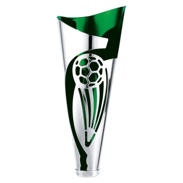 Champion Football Metal Laser Cup Silver & Green - Cornish Custom Creations