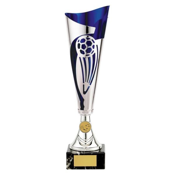 Champions Football Cup Silver & Blue - Cornish Custom Creations