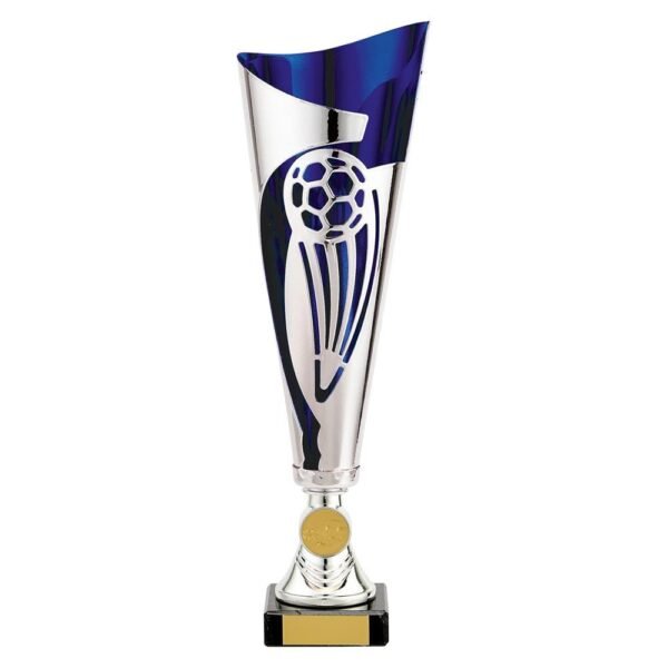 Champions Football Cup Silver & Blue - Cornish Custom Creations