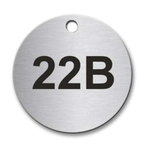 CIRCULAR 40MM STAINLESS STEEL EFFECT TAG - Engrave Express