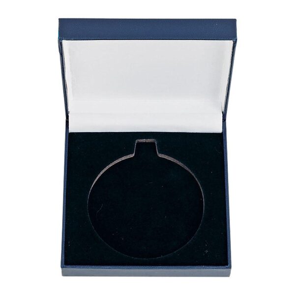 Classic Leatherette Medal Box Blue for 70mm medal - Cornish Custom Creations