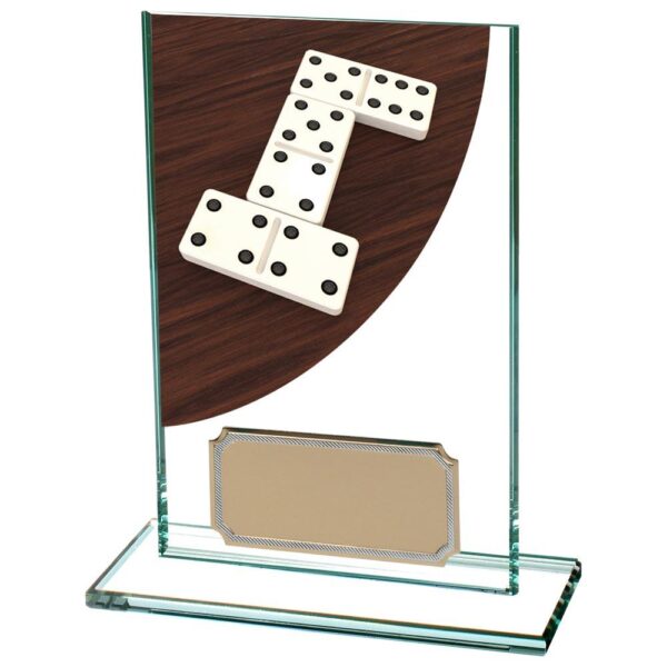 Colour Curve Dominoes Jade Glass Award - Engrave Express