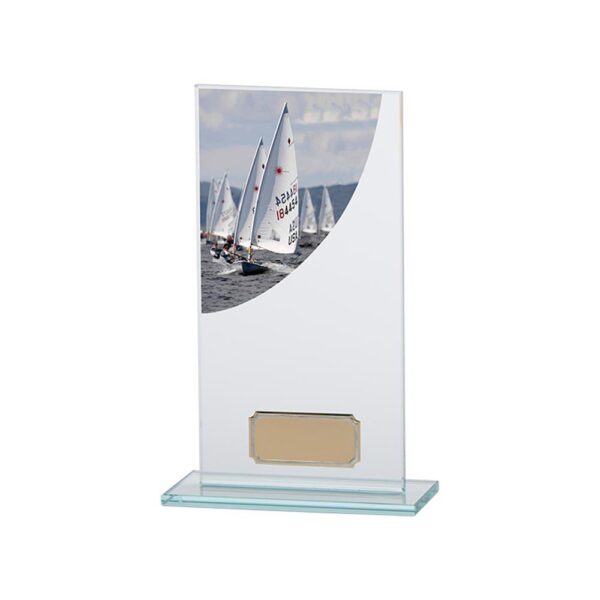 Colour Curve Sailing Jade Glass Award - Engrave Express