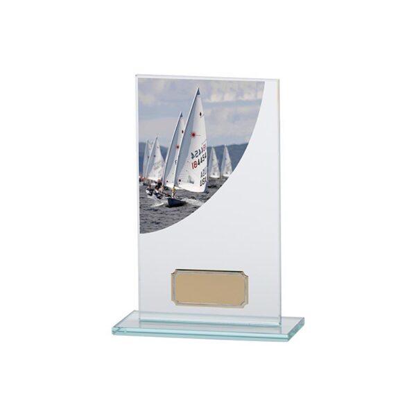 Colour Curve Sailing Jade Glass Award - Engrave Express