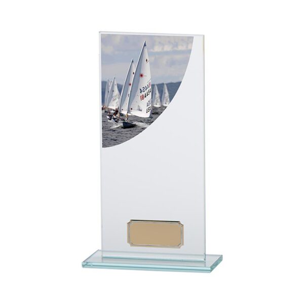 Colour Curve Sailing Jade Glass Award - Engrave Express