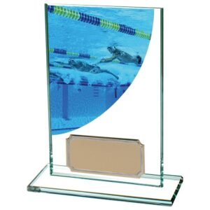 Colour Curve Swimming Jade Glass Award - Engrave Express