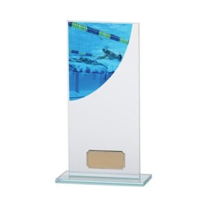 Colour Curve Swimming Jade Glass Award - Engrave Express