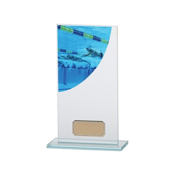 Colour Curve Swimming Jade Glass Award - Engrave Express