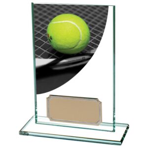 Colour Curve Tennis Jade Glass Award - Engrave Express