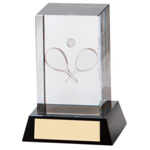 Conquest Tennis 3D Crystal Award - Engrave Express