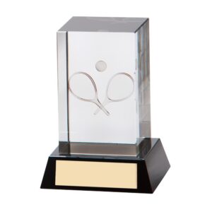 Conquest Tennis 3D Crystal Award - Engrave Express