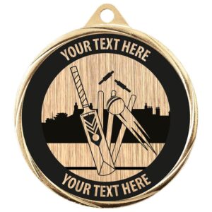 Custom Cricket Medal Gold 70mm MOQ - Cornish Custom Creations