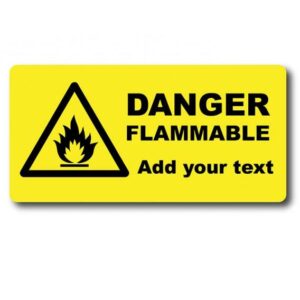 CUSTOM FLAMMABLE DANGER LABELS - ENGRAVED TRAFFOLYTE - Engrave Express