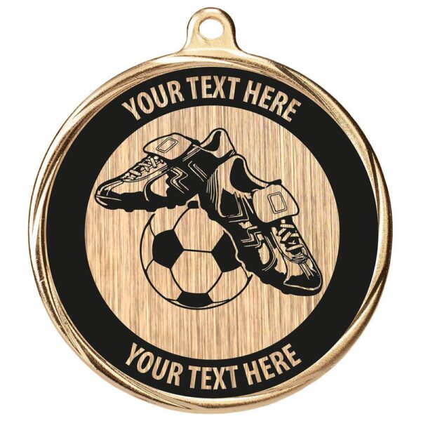 Custom Football Boot Medal Gold 55mm MOQ - Cornish Custom Creations