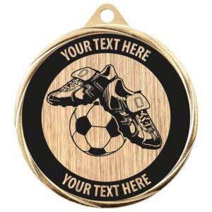 Custom Football Boot Medal Gold 70mm MOQ - Cornish Custom Creations