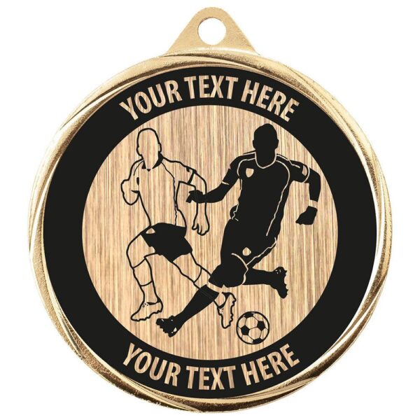 Custom Football Male Medal Gold 70mm MOQ - Cornish Custom Creations