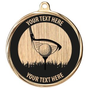 Custom Golf Medal Gold 55mm MOQ - Cornish Custom Creations