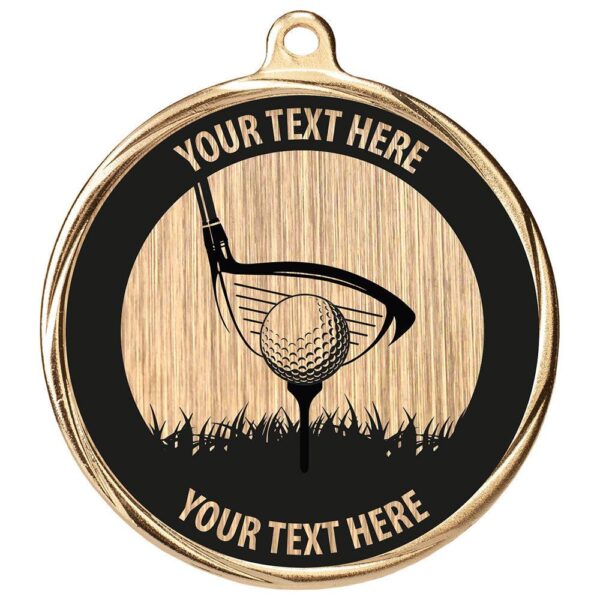 Custom Golf Medal Gold 55mm MOQ - Cornish Custom Creations