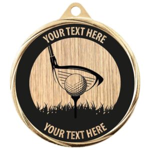 Custom Golf Medal Gold 70mm MOQ - Cornish Custom Creations