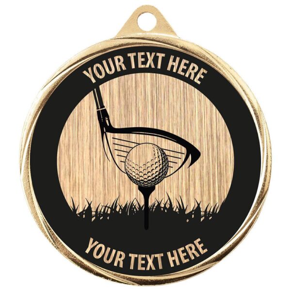 Custom Golf Medal Gold 70mm MOQ - Cornish Custom Creations