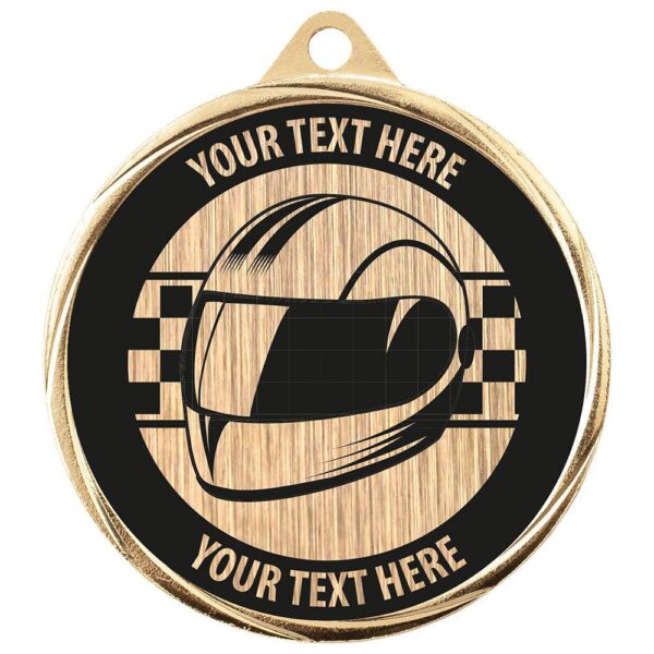 Custom Motorsport Medal Gold 70mm MOQ - Cornish Custom Creations