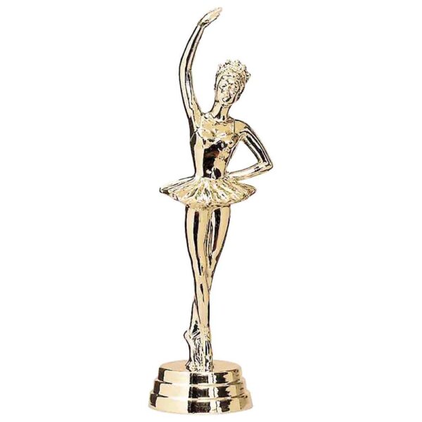 Dance Ballerina Plastic Figure Gold - Cornish Custom Creations