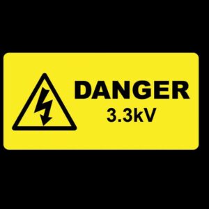 DANGER 3.3KV LABEL - Engrave Express