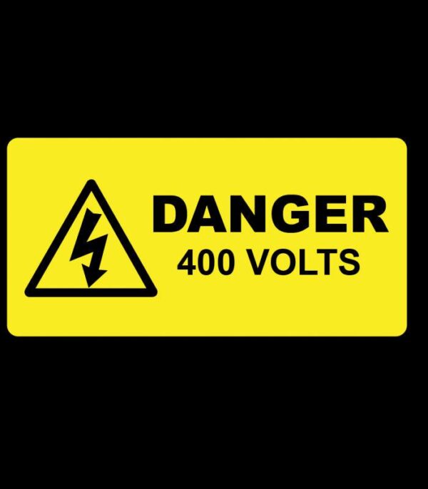 DANGER 400 VOLTS LABEL - Engrave Express