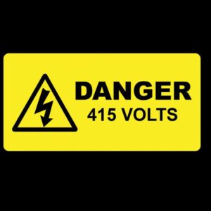 DANGER 415 VOLTS LABEL - Engrave Express