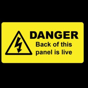 DANGER BACK OF THIS PANEL IS LIVE LABEL - Engrave Express