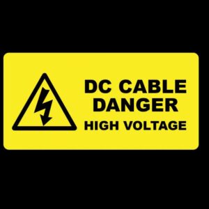 DANGER DC CABLE HIGH VOLTAGE - Engrave Express