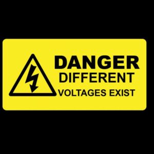 DANGER DIFFERENT VOLTAGES EXIST LABEL - Engrave Express