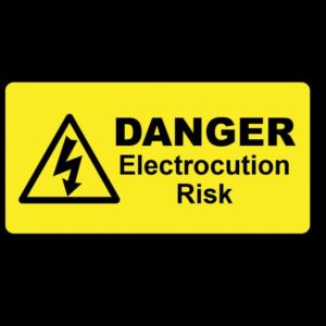 DANGER ELECTROCUTION RISK LABEL - Engrave Express