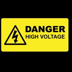 DANGER HIGH VOLTAGE LABEL - Engrave Express