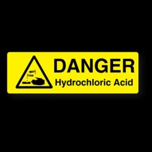 DANGER HYDROCHLORIC ACID LABEL - Engrave Express