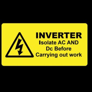 DANGER INVERTER ISOLATE AC & DC LABEL - Engrave Express