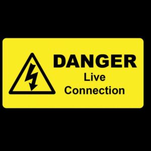 DANGER LIVE CONNECTION LABEL - Engrave Express