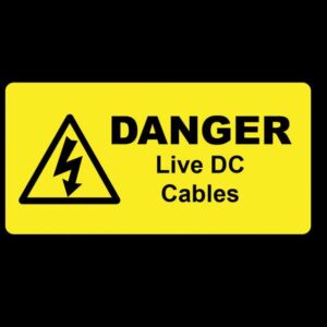 DANGER LIVE DC CABLES LABEL - Engrave Express