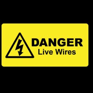 DANGER LIVE WIRES LABEL - Engrave Express