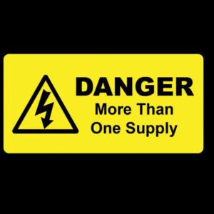 DANGER MORE THAN ONE SUPPLY LABEL - Engrave Express