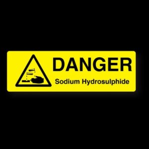 DANGER SODIUM HYDROSULPHIDE STRIP LABEL - Engrave Express