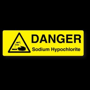 DANGER SODIUM HYPOCHLORITE STRIP LABEL - Engrave Express