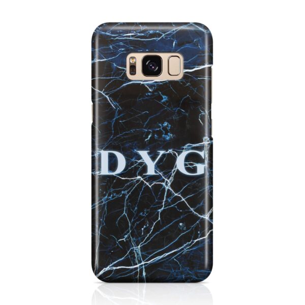 Dark Marble With Initials - Galaxy 3D Custom Phone Case - Cornish Custom Creations